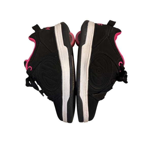 Heelys Voyager Kids Skate Shoes Black Hot Pink Wheels YTH Size 2 Rolling Sneaker - Picture 3 of 9